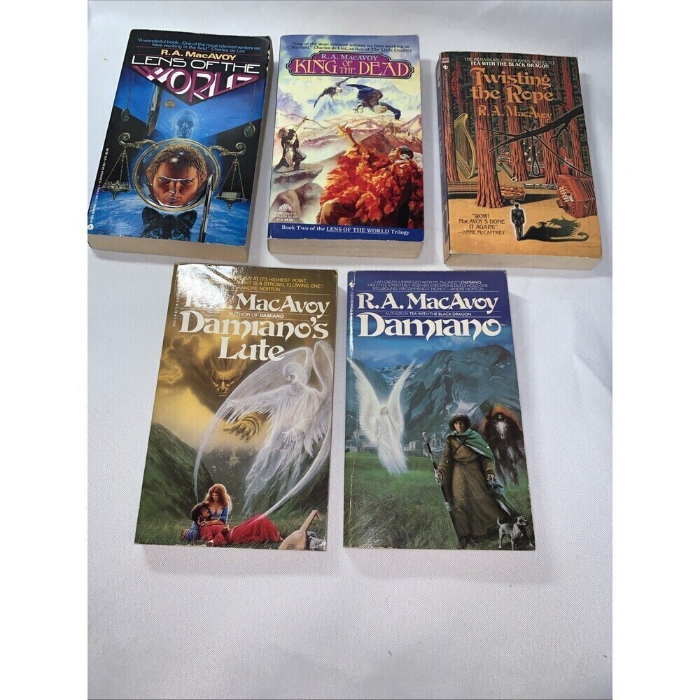 Lot Of 5 King Of The Dead, Twisting The Rope by R.A. MacAvoy (Vintage Fantasy)